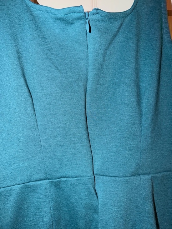 Old Navy Teal Sleeveless Midi Sheath Dress - Picture 4 of 6